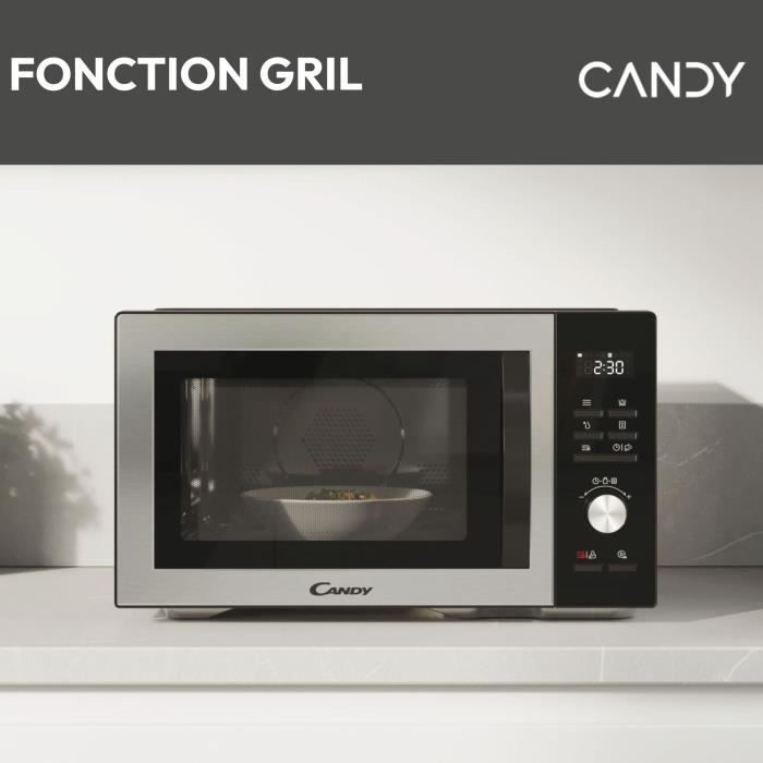 Candy Essenza CMGA31EDLB 1000W 31L Digitale Zwarte Magnetron met Grillfunctie - Automatische Reinigingsfunctie - 5 Vermogensniveaus - 10 Automatische Programma's