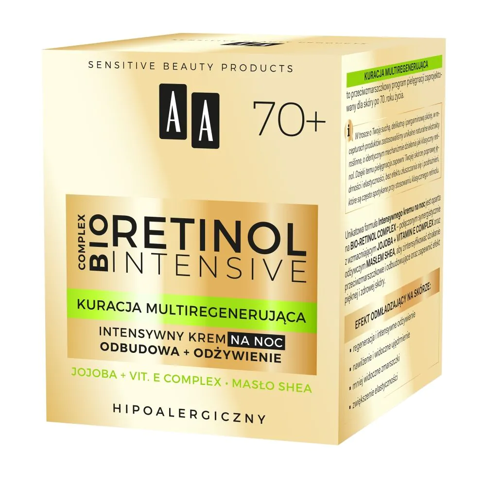 AA Retinol Intensive 70+ Kuracja multiregenerująca intensywny krem na noc