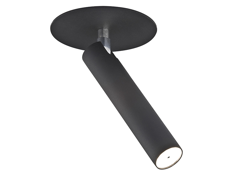 Plafon Etna LED stalowy czarny
