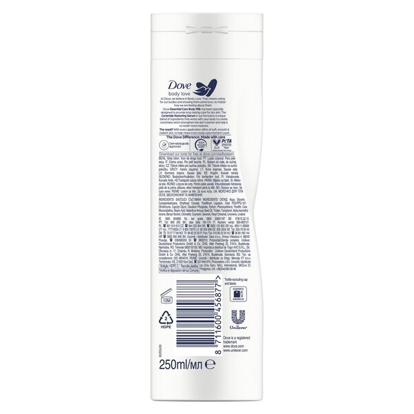 Lait corporel Dove Body Love Soin Essentiel<br>250 ml