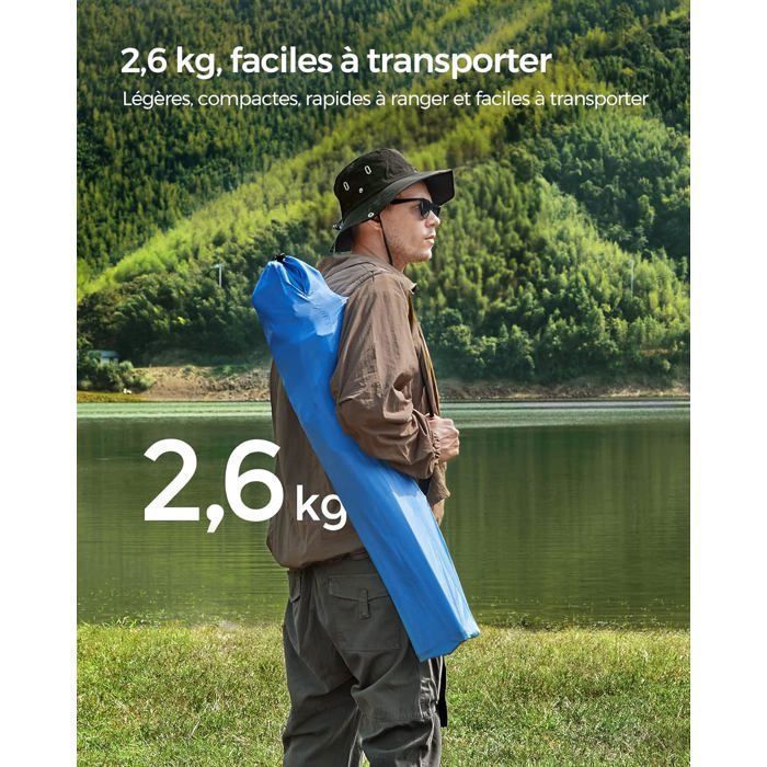 Juego de 2 sillas de camping SONGMICS - Cómodas - Estructura robusta - Carga máxima de 150 kg - Con portabotellas - GCB08BU