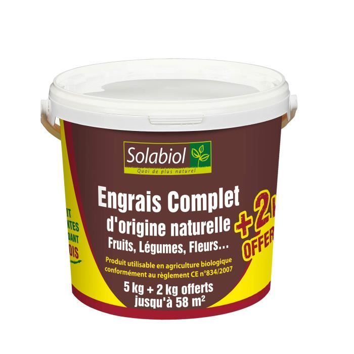 Engrais complet SOLABIOL - 5 + 2kg offert /nc