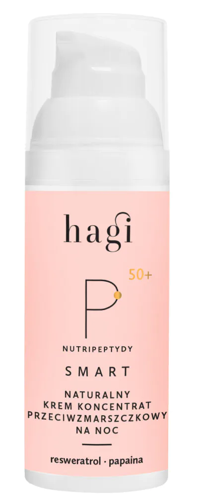 Hagi Smart P 50+ Naturalny krem-koncentrat przeciwzmarszczkowy na noc Nutripeptydy