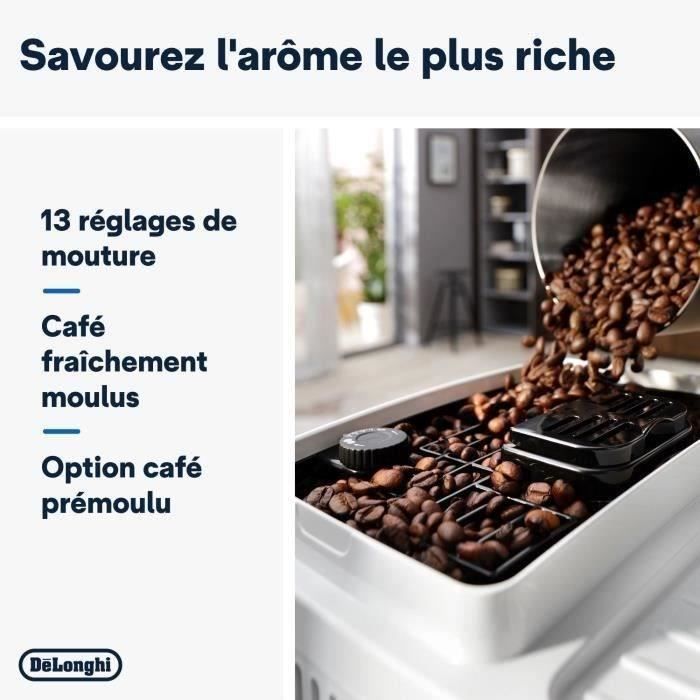 Machine expresso broyeur DELONGHI Magnifica Start ECAM220.61.W + 2 TASSES OFFERTES - Blanc inox - machine à café à grains