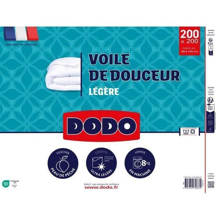 DODO - Piumino ultraleggero 100 g/m² - VOILÀ MORBIDO - 200 x 200 cm - Bianco