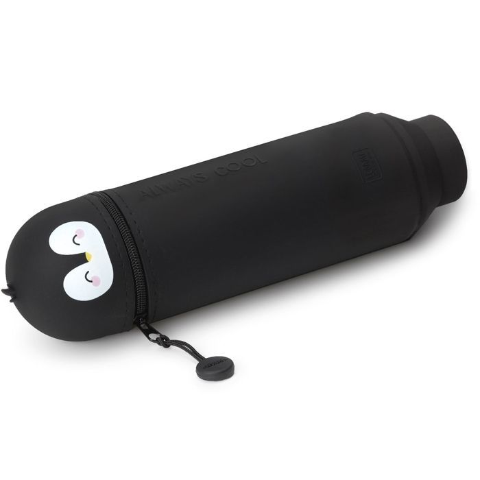 LEGAMI - KA0015 - 2-in-1 Soft Silicone School Pencil Case - Penguin