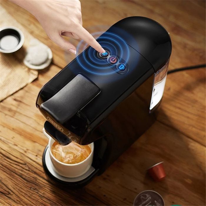 HiBREW H1A 1450W Espressomaschine – 19 Bar Extraktion – 4-in-1 Multi-Kapsel-Kaffeemaschine mit Heiß-/Kaltwasserfunktion