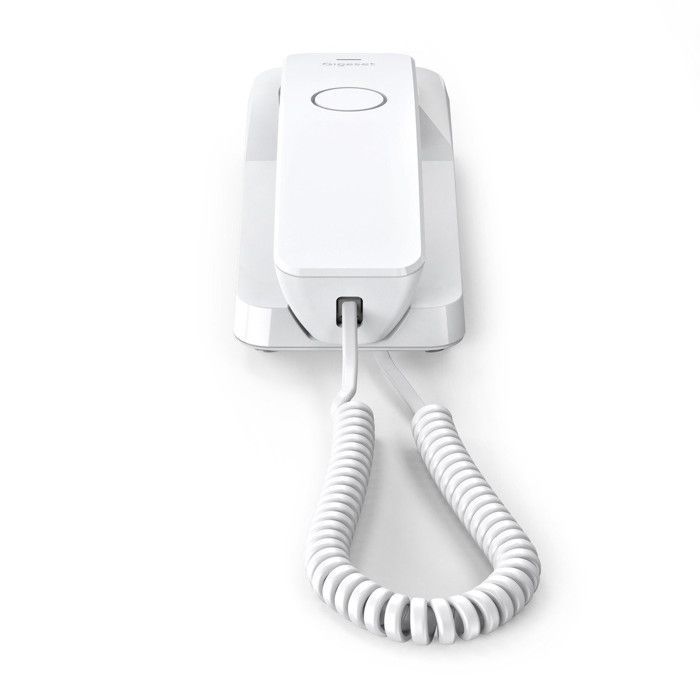 Teléfono con cable - GIGASET - Escritorio 200 - Blanco - Soporte flexible - Audio nítido