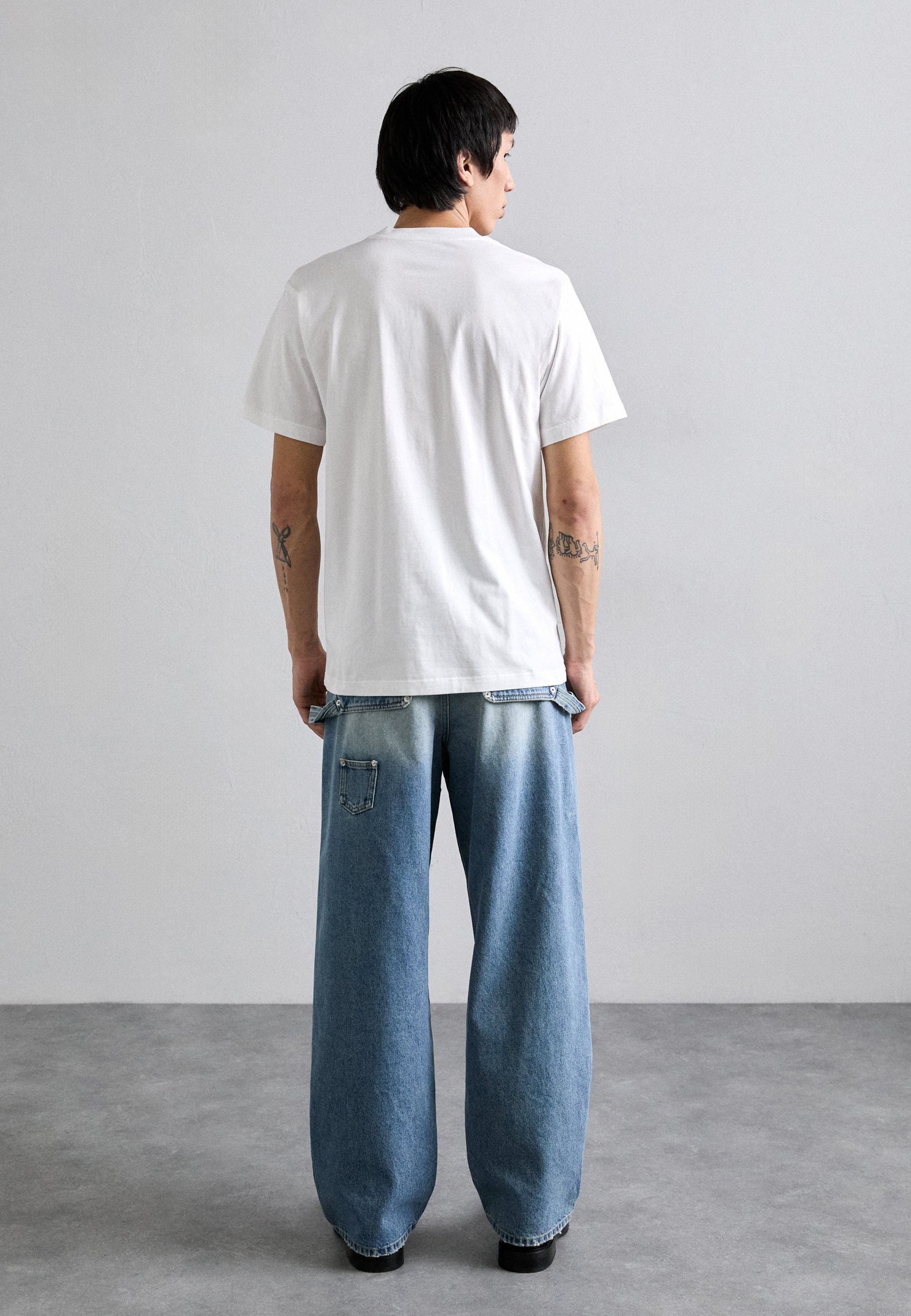 Jeans a gamba dritta MOSCHINO LAUREL CROWN EMBLE - blu