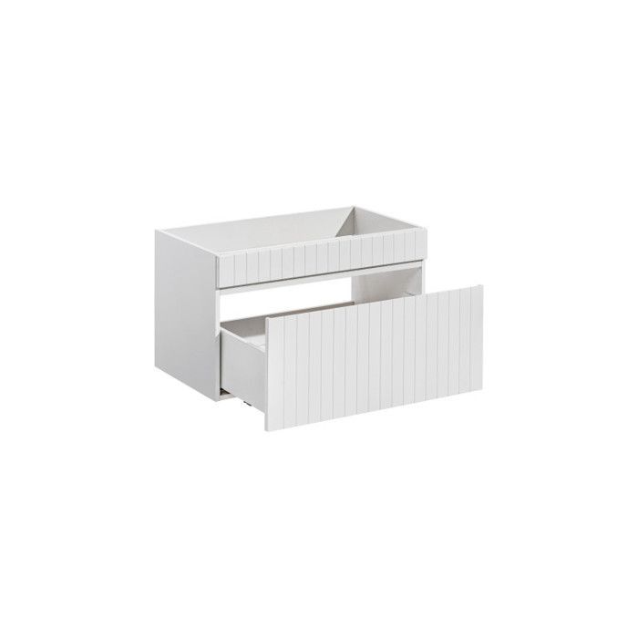 Dubbele wastafel met hoge kast - 160 cm - Emblematic White