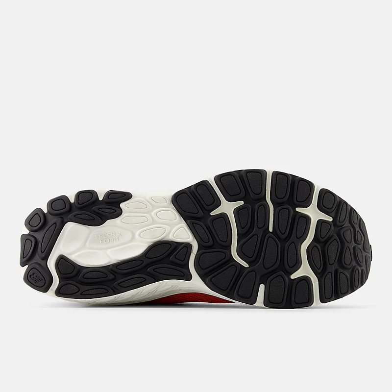 Fresh Foam X 860v13 Herrenschuhe – Neo Flame mit dunkel-silberner Metallic-Lackierung und blauem Achat