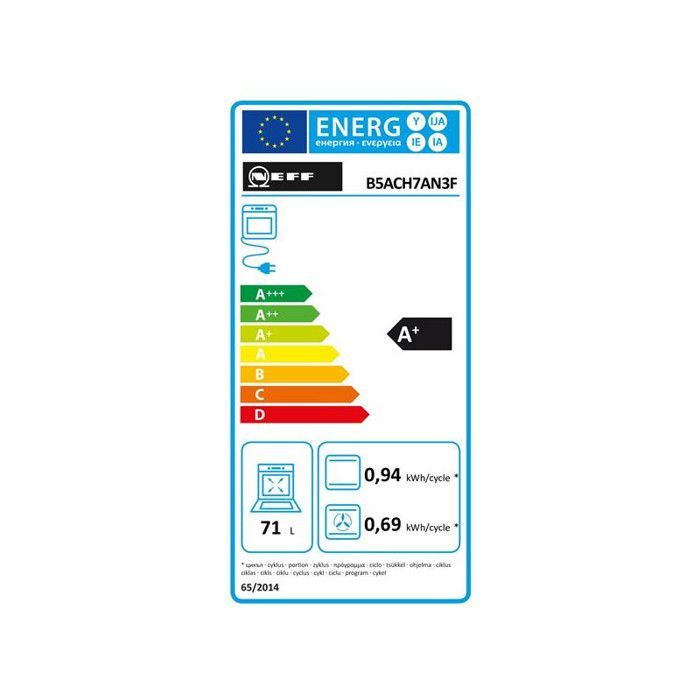 Forno pirolítico embutido NEFF B5ACH7AN3F, N 50, Slide and Hide®, CircoTherm
