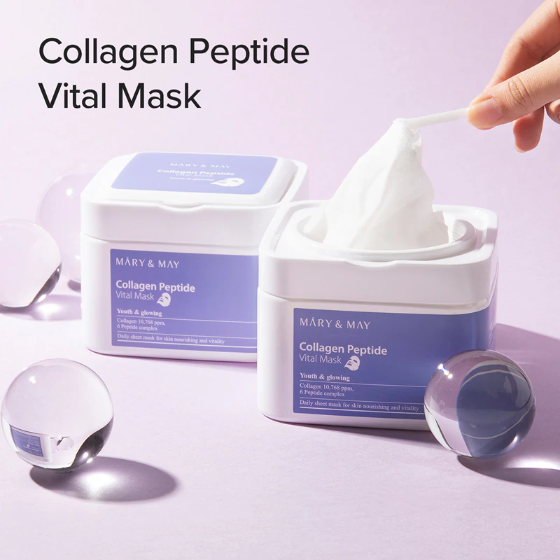 Mary&May Collagen Peptide Vital Mask Set mit Anti-Falten-Stoffmasken