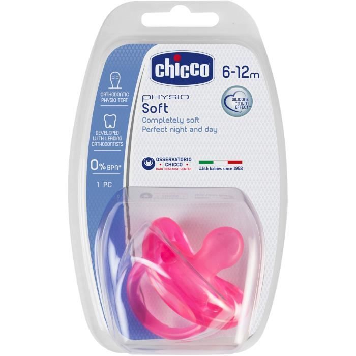 Chicco Physio Soft interamente in silicone, rosa, 6-16 mesi