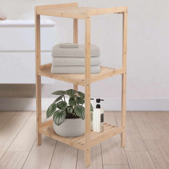 Bamboo shelf, square
