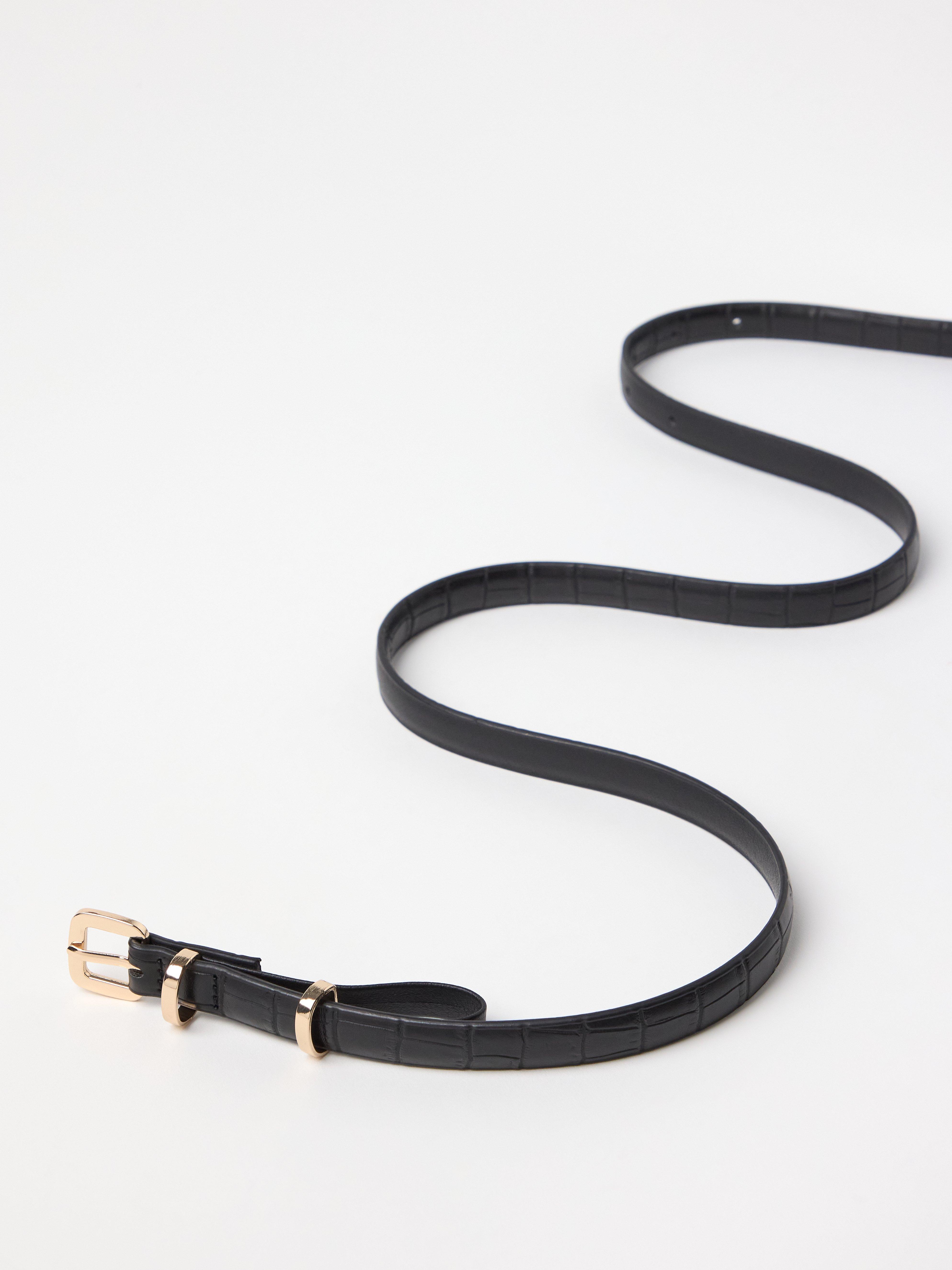 Ceinture en similicuir noir