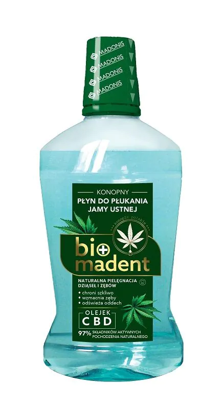 BIOMadent Konopny Płyn do płukania Jamy Ustnej z Węglem Drzewnym z Bambusa
