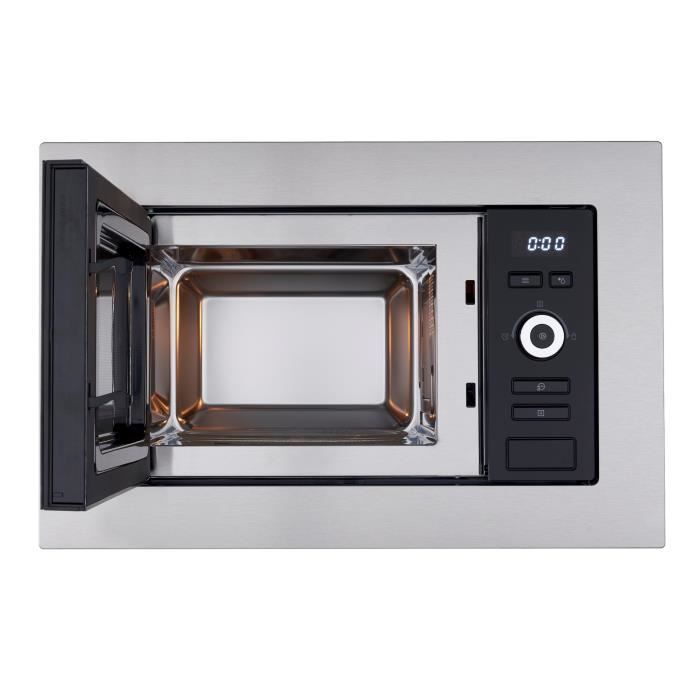 Forno a microonde da incasso CONTINENTAL EDISON MO20IXES, nero e acciaio inox, L59,5 x P34,5 cm, 20 litri