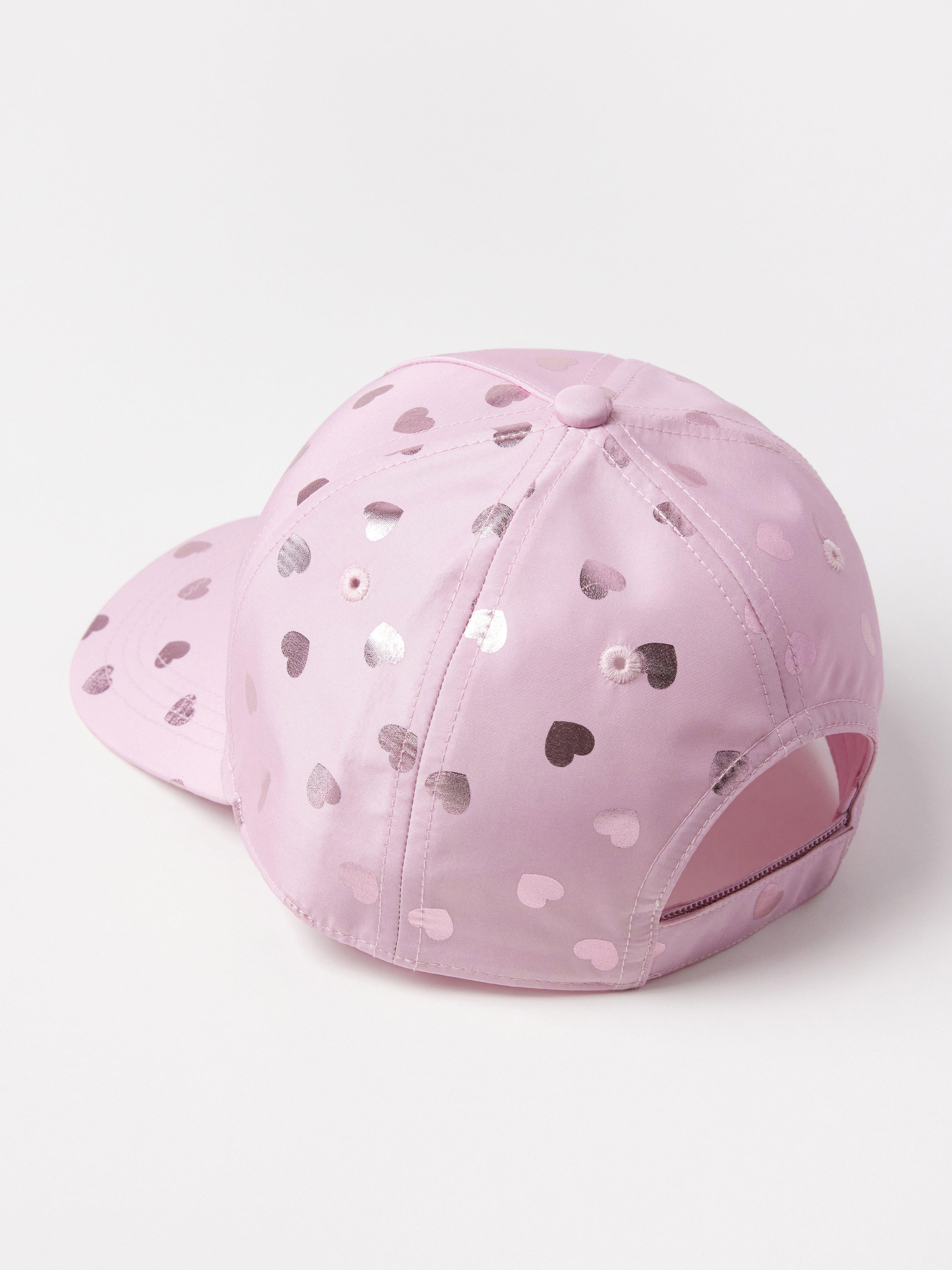Casquette à motif intégral rose poudré
