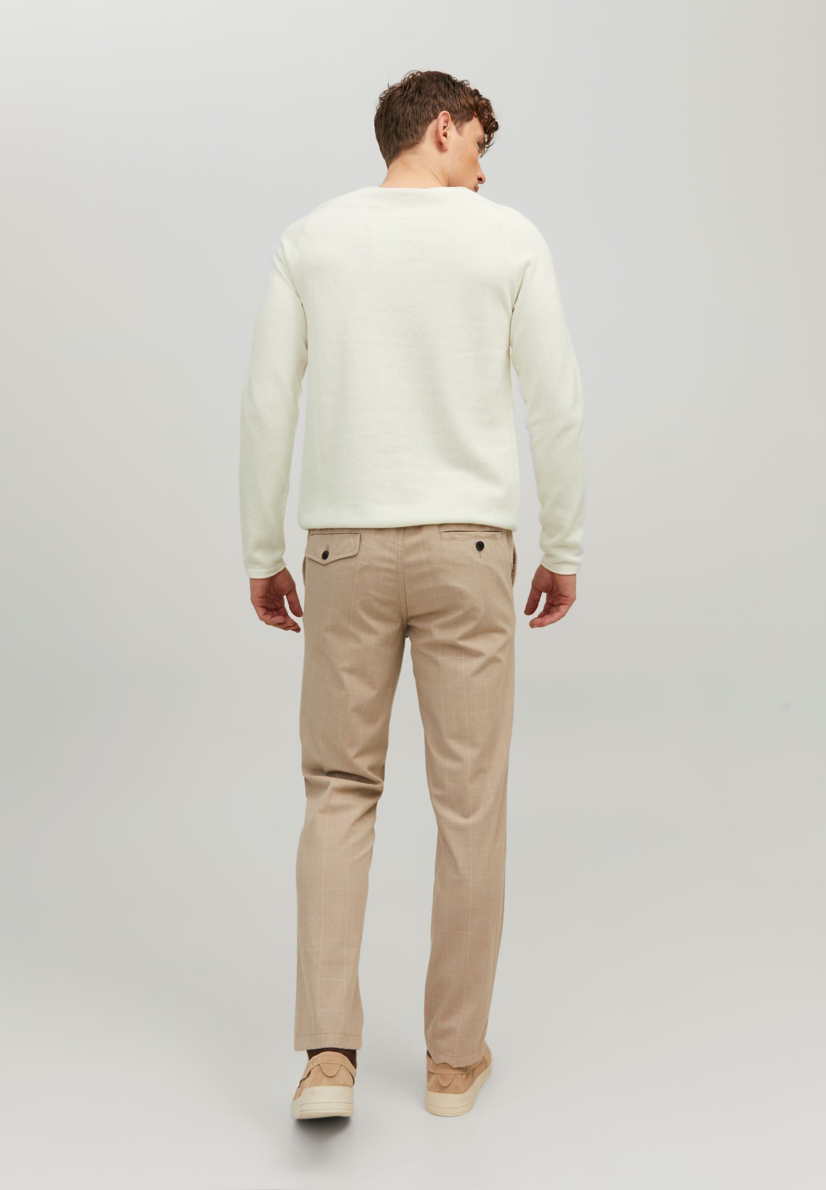 Jack & Jones JJEHILL CREW NECK - Maglione - Cloud Dancer