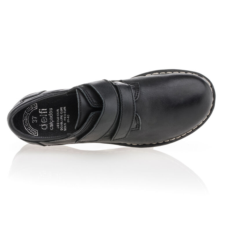 Zwarte veterschoenen voor dames / Derbyschoenen