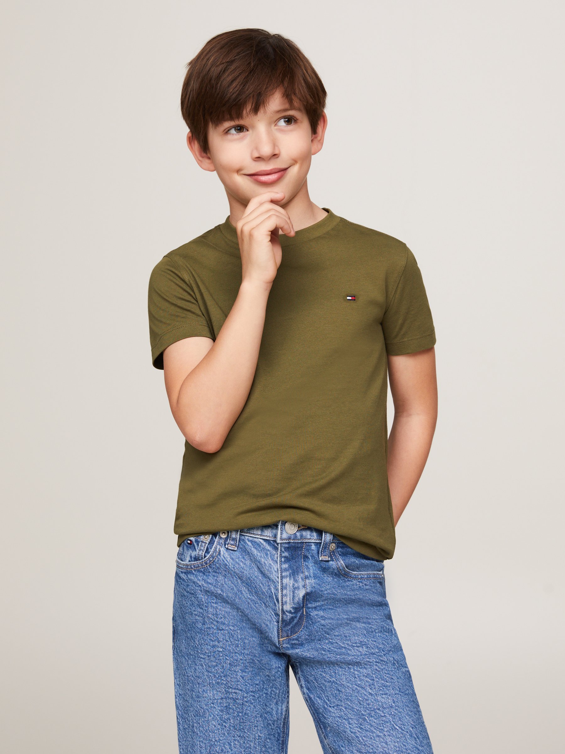 Tommy Hilfiger ESSENTIAL TEE - T-shirt basic - verde oliva utility