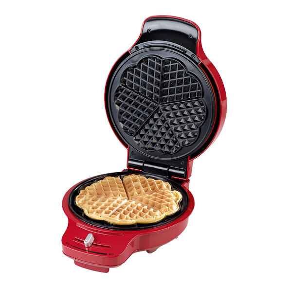 Hartvormig wafelijzer, rood