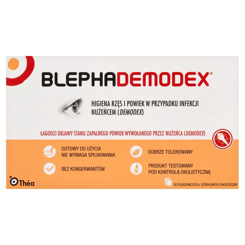 Blephademodex, Chusteczki do higieny powiek