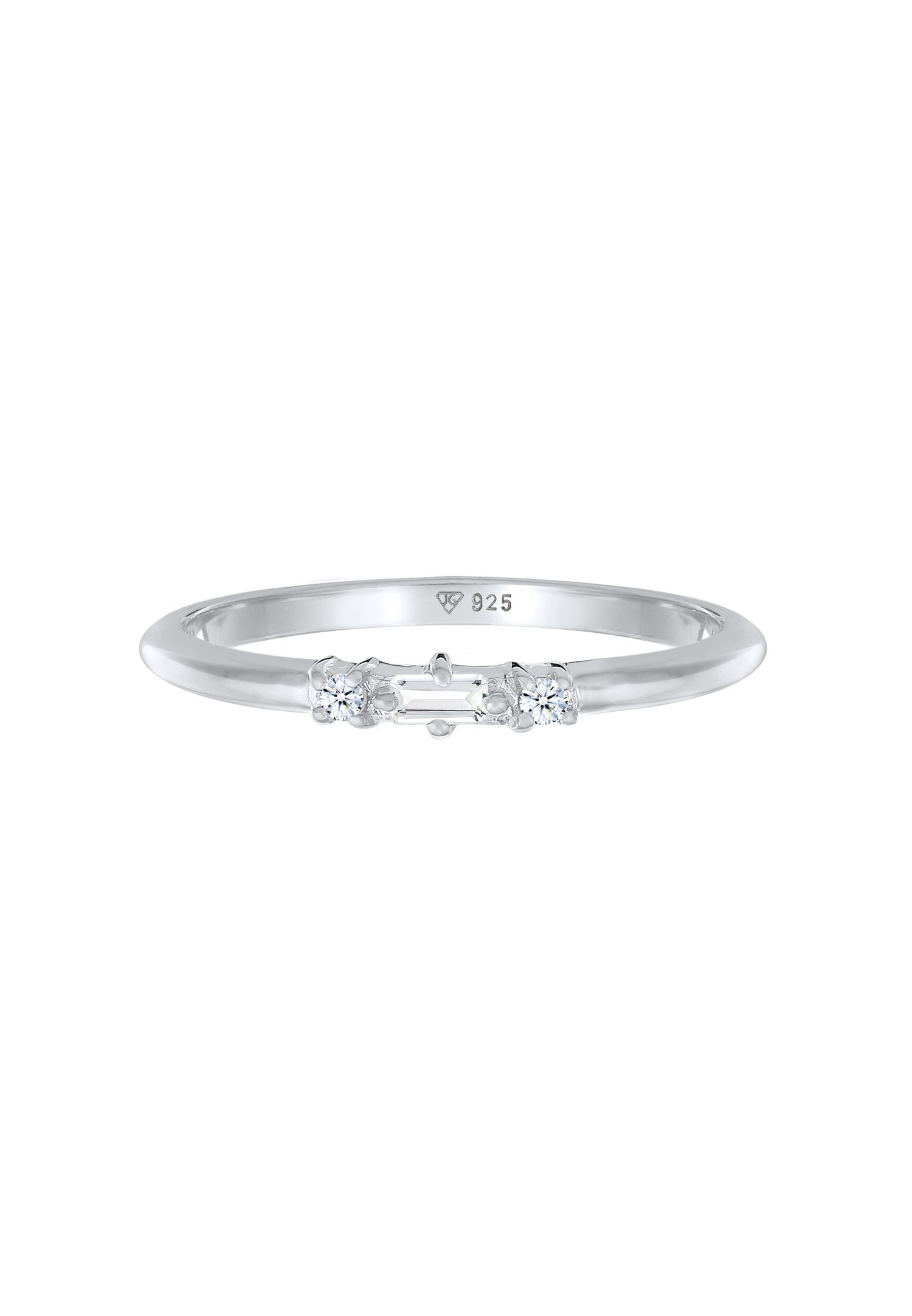 Elli DIAMONDS Femmes Bague de fiançailles rectangle filigrane avec Topaze et diamant (0.03 ct) en Argent Sterling 925