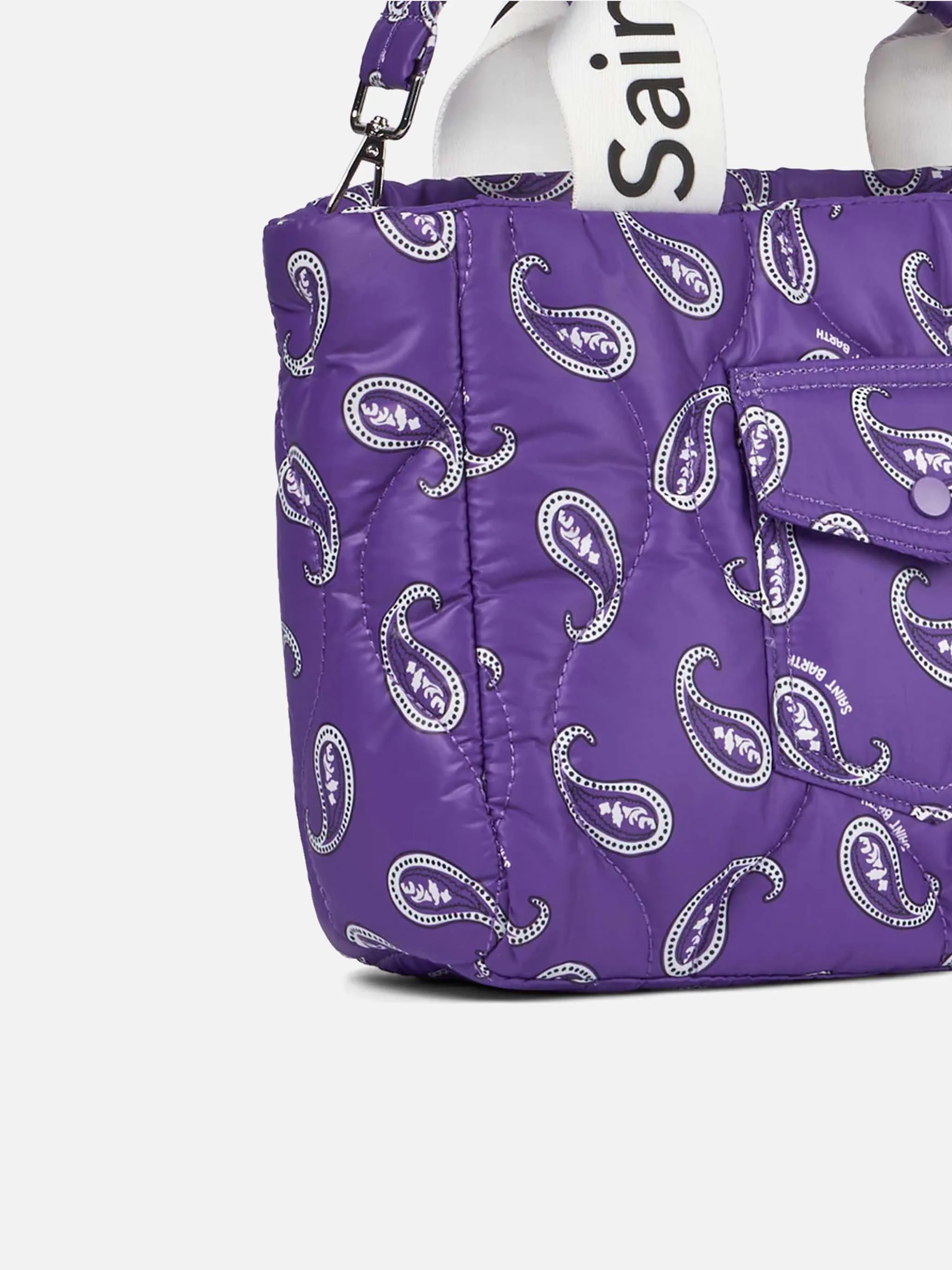 Sac à main rembourré à imprimé cachemire
