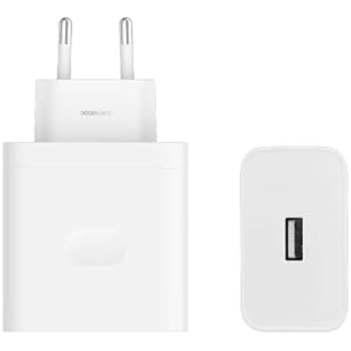 Cargador - OPPO - SUPERVOOC 80W - Blanco - Carga rápida - Seguridad mejorada