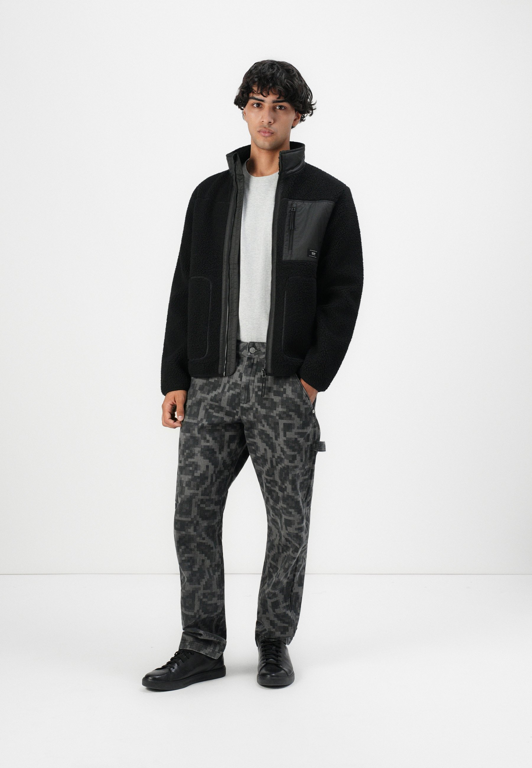 TOM TAILOR DENIM TEXTURE - Kurtka polarowa - czarna