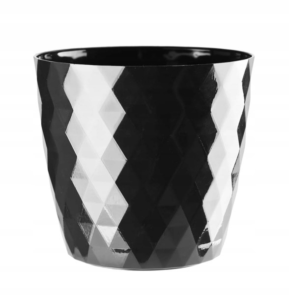 Osłonka dekoracyjna czarna plastikowa 12x11 cm