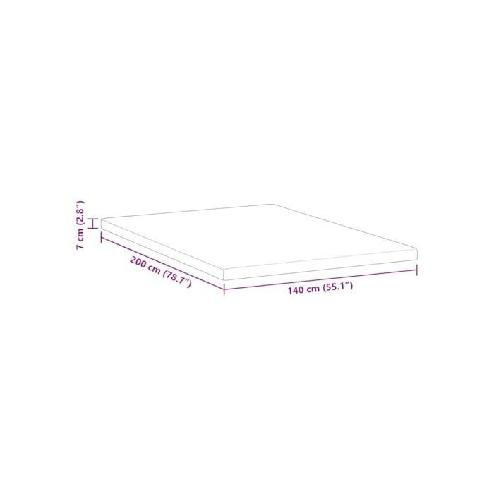 Cubrecolchón de espuma viscoelástica - vidaXL - 140x200x7 cm - Blanco - Tejido jacquard