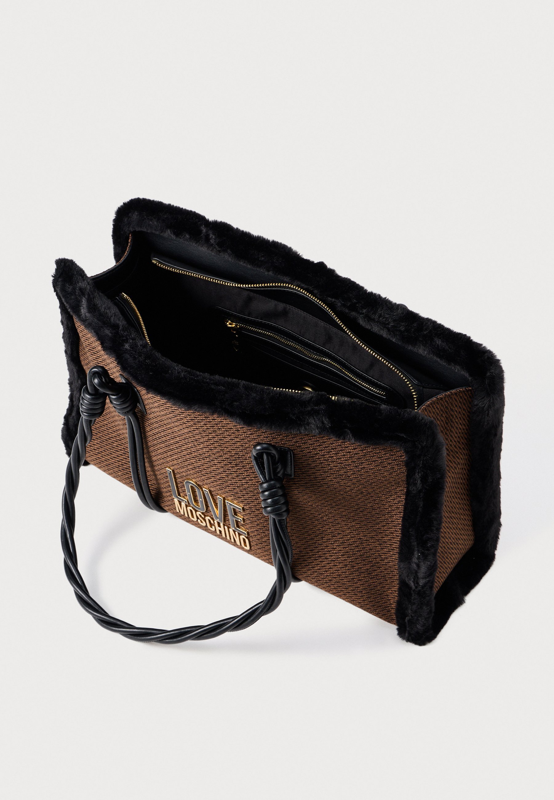 Love Moschino WINTERY - Handtasche - Schokolade/Schwarz