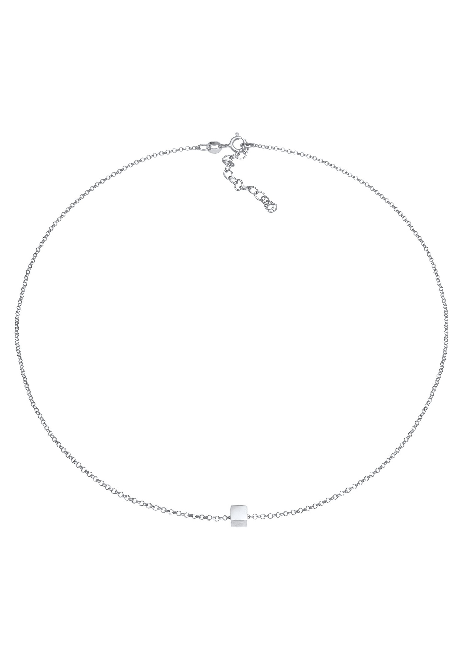 Elli Pendentif cube Choker pour dames Geo Look Trend Blogger en argent sterling 925