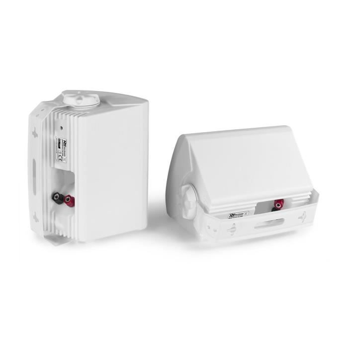 Diffusori a 2 vie POWER DYNAMICS BGO40 - 100 Watt - Neri - Griglia e staffa di montaggio in alluminio