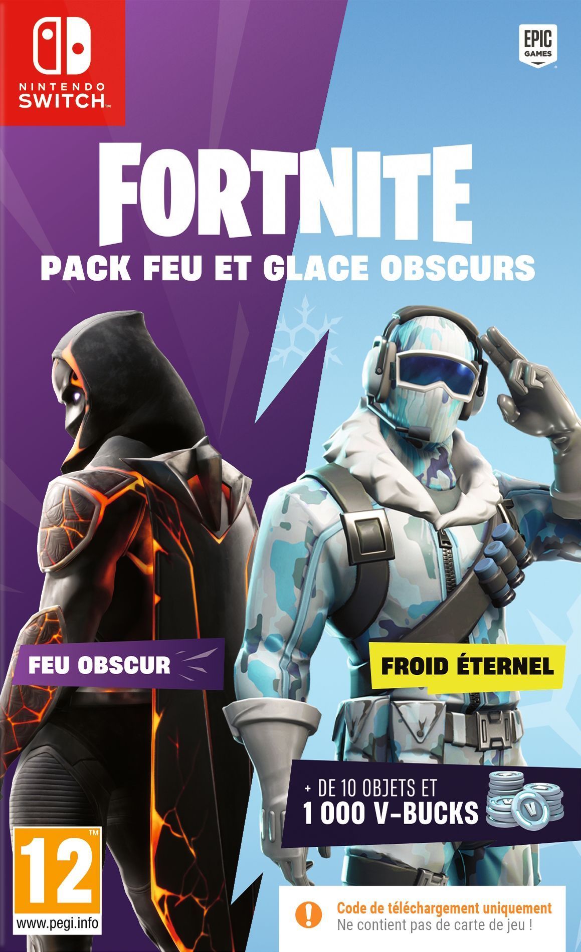 FORTNITE Dark Fire & Ice Bundle - Nintendo Switch Game - Code in a Box