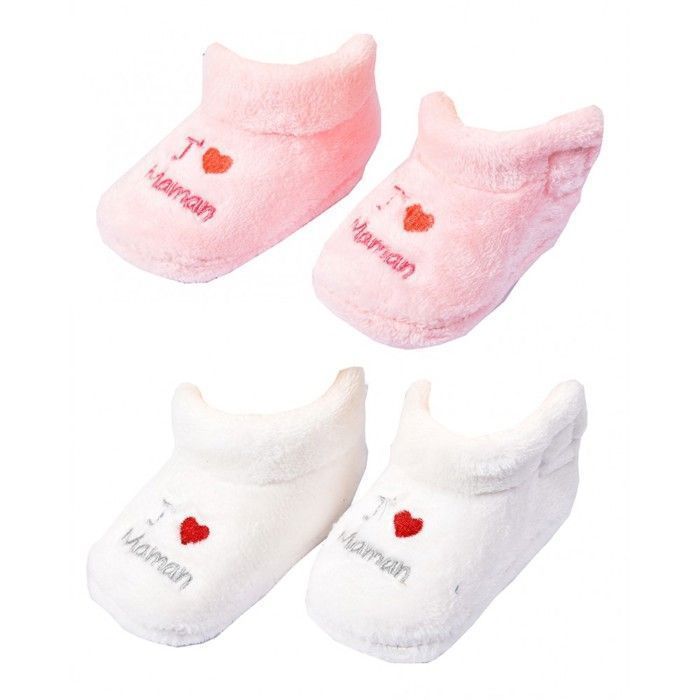 Scarpine per neonati - OZABI - Confezione da 2 paia - Rosa - Unisex - Lavabili in lavatrice