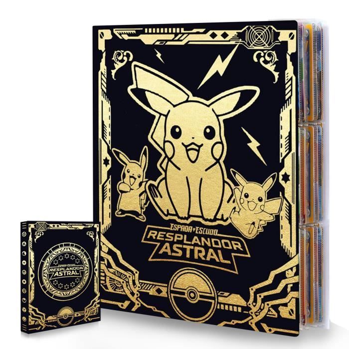 Álbum de cromos coleccionables - Pelícanos - Negro y Oro - Capacidad para 432 cromos - Para niños
