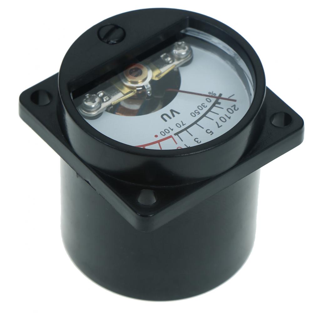 VU-mètre à panneau avec rétroéclairage chaud, enregistrement du niveau audio, ampèremètre, alimentation CC/CA 6~12 V, 35 x 35 mm, composants électroniques en plastique.