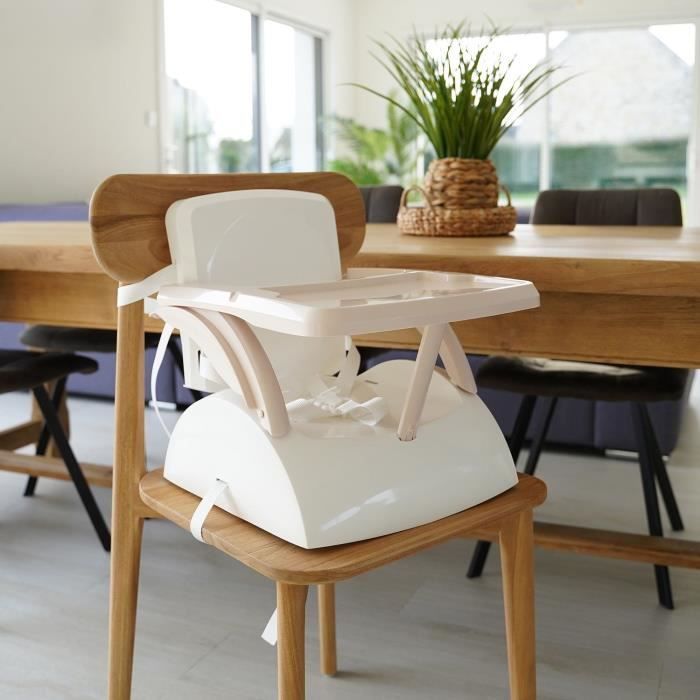 Seggiolino rialzato 2 in 1 THERMOBABY YEEHOP - 6-18 mesi - Cintura di sicurezza a 3 punti - Vassoio rimovibile - Marrone ghiaccio