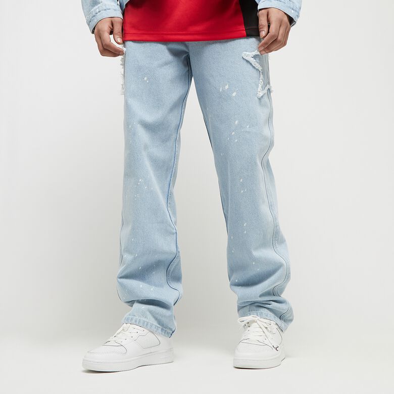 OG Baggy Five Pocket Paintsplatter Denim Bleached