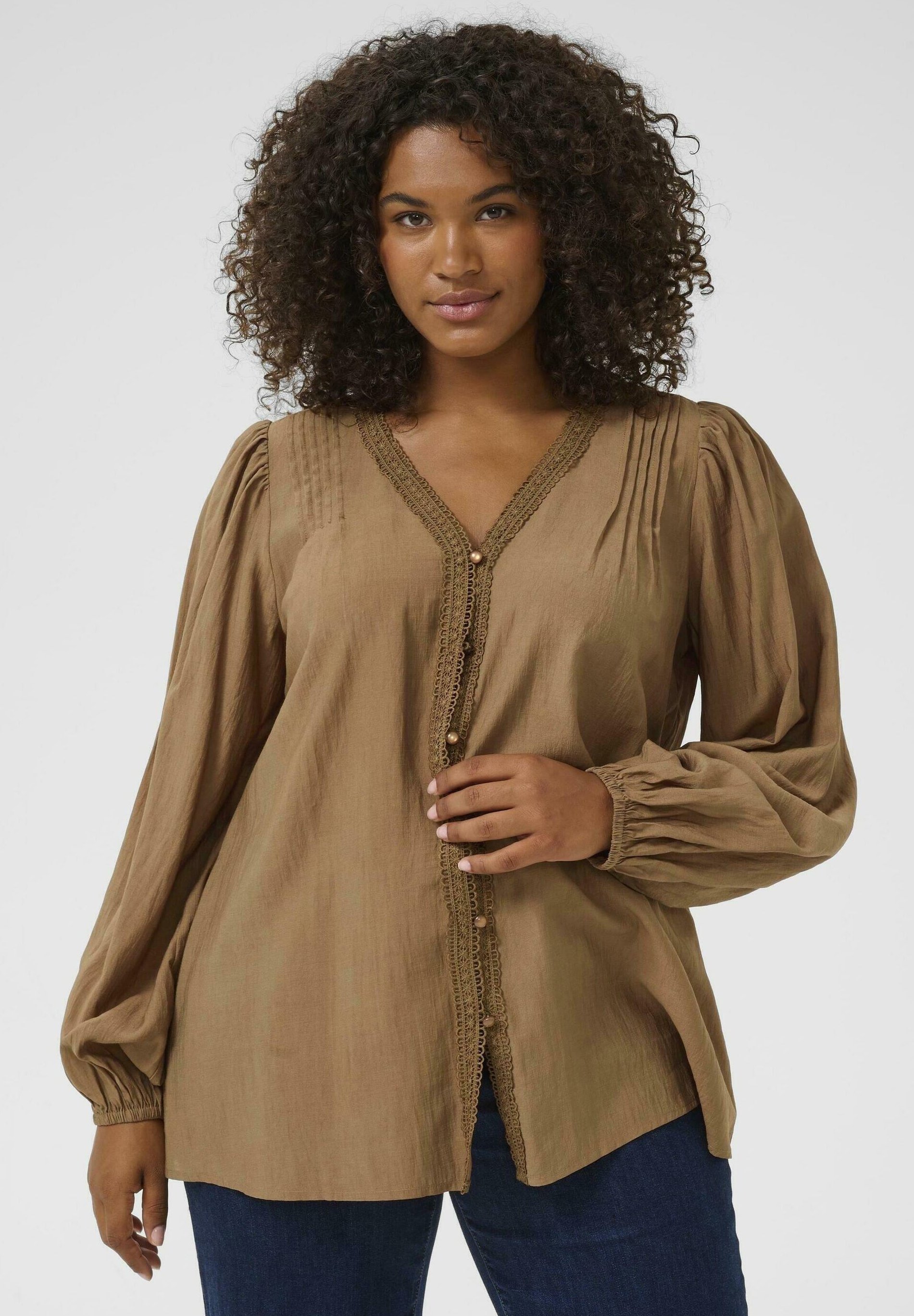 Kaffe Curve MIRANA - Bluse - geröstete Kokosnuss