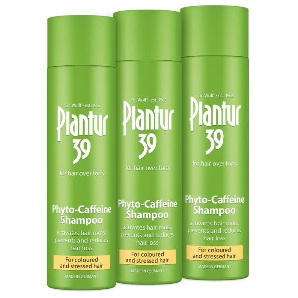 Plantur 39 Koffein-Shampoo für coloriertes und strapaziertes Haar, 3 x 250 ml