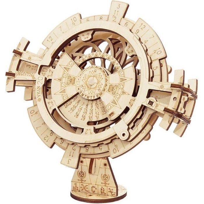 Kit de Montagem de Quebra-Cabeça 3D de Madeira, Corte a Laser, Sem Necessidade de Cola, Kit para Montar Modelos, Presente (Calendário Perpétuo)