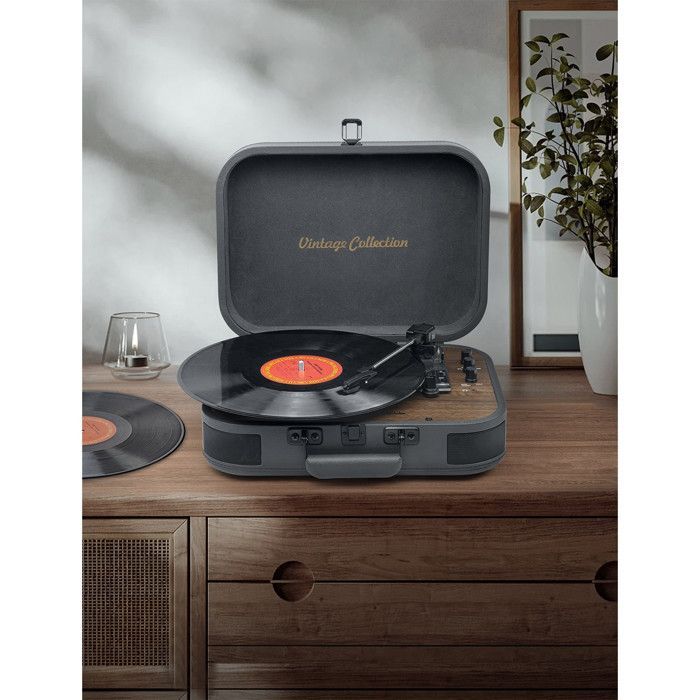 Toca-discos de vinil Muse MT-207 DGB, 33/45/78 RPM, estéreo 2x5W - Porta USB, Bluetooth