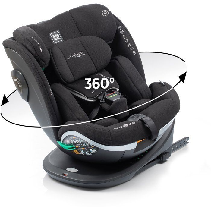 Cadeira auto - BABYAUTO - XPERTA - Grupo 0/1/2/3 - 40/150 cm - Tamanho I - Giratória - Reclinável - Com redutor - Antracite
