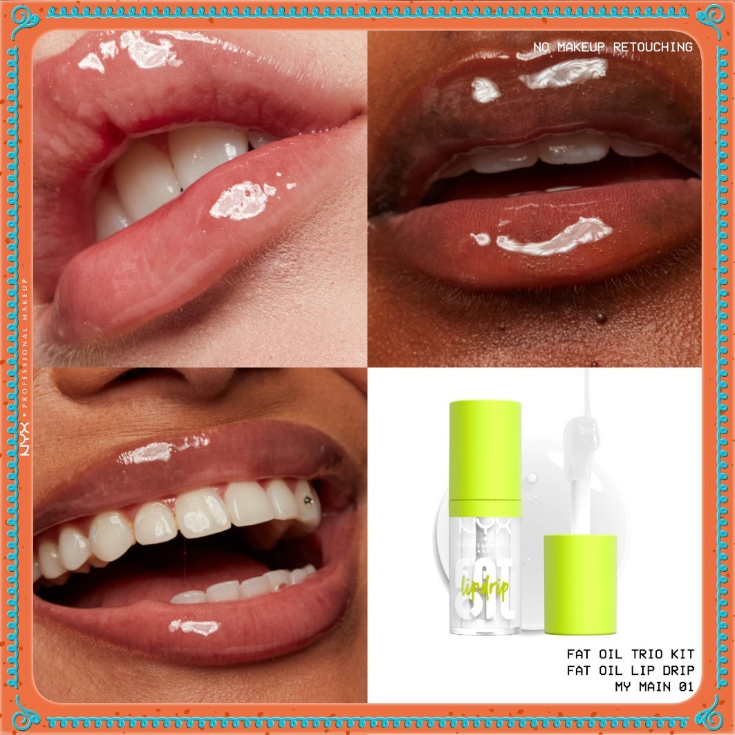 NYX Professional Makeup lūpų makiažo rinkinys „Lip Oil Trio“ – 1 vnt.