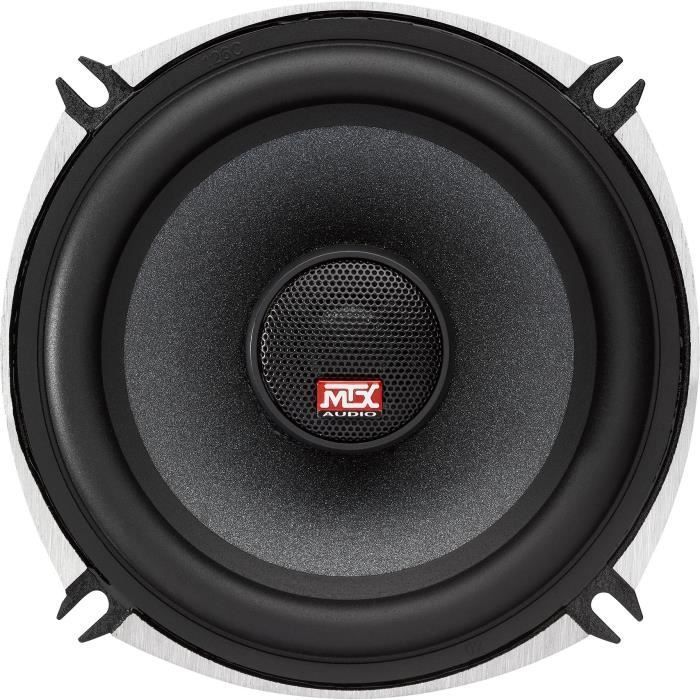 Altavoces coaxiales para coche MTX TX650C de 13 cm, 2 vías, 80 W RMS, 4 marcos de aluminio, tweeters de cúpula de seda de neodimio, cono de pulpa de celulosa.